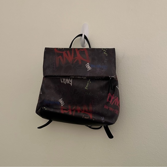 Dkny Bags Dkny Graffiti Style Tilly Logo Foldover Backpack Poshmark